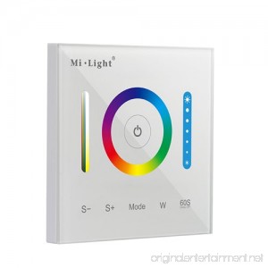 Mi.Light P3 Wall-mounted Full Touch Panel Controller For 3528 5050 2835 All Kinds Of RGB RGBW RGB+CCT Dimmable Color Changing LED Strip Lighting DC 12-24V 15A 180W 360W - B01N9LFU9A