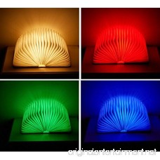 Shaojian Creative Flip Four-Color Book Light Night Light USB Charging LED Folding Book Light Bedside Table Decorative Lamp (Braun) - B07FVRL5NR